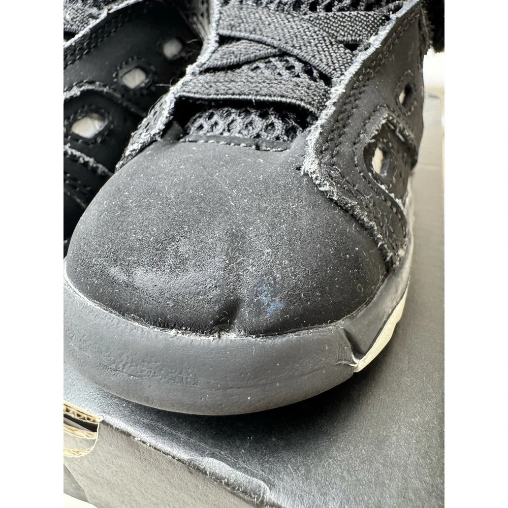 Jordan 6-17-23 TD Toddler Sneakers Black Metallic Silver DM1158-001‎ Size 5C